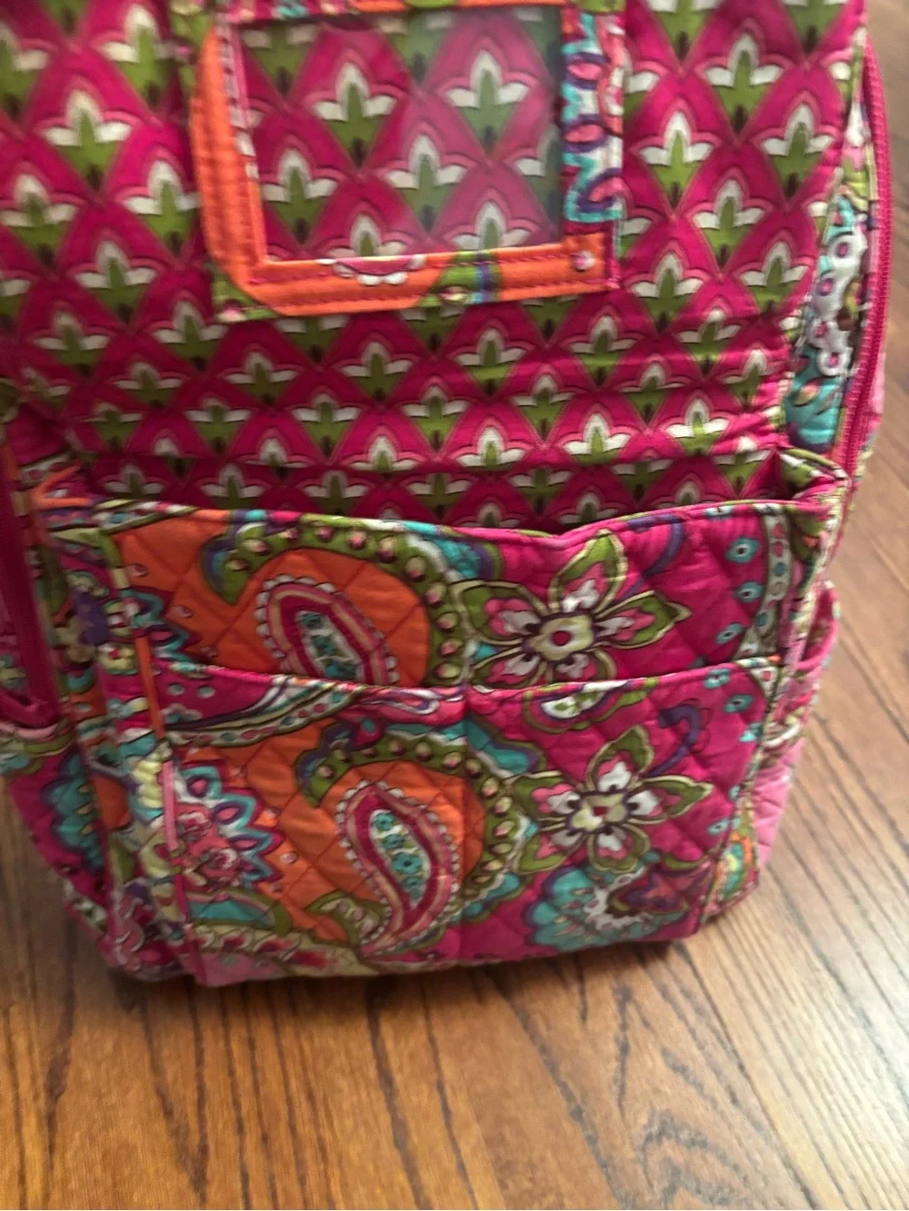 Quilted Floral Paisley Backpack - Pink